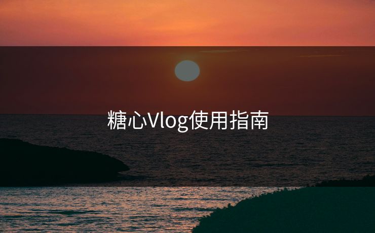 糖心Vlog使用指南